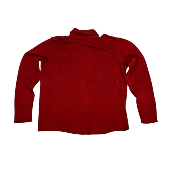 PRADA Red Knit Military-Style Cotton Shirt - Size 38 (IT) - Picture 2 of 9